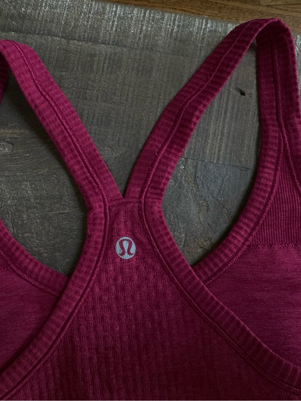 Lululemon Ribbed Ebb to street Racerback Tank Top - Black & Red - Picture 6 of 7